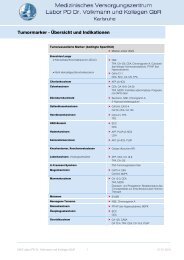 Tumormarker - Übersicht und Indikationen - MVZ Labor PD Dr ...