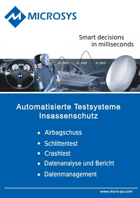 Airbagschuss Schlittentest Crashtest Datenanalyse und Bericht ...