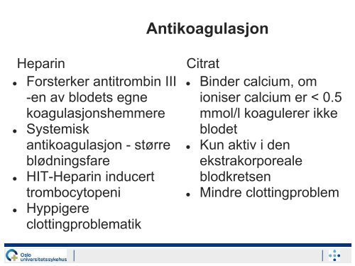 Akutt Nyresvikt og hemodialyse - Intensivt i Oslo