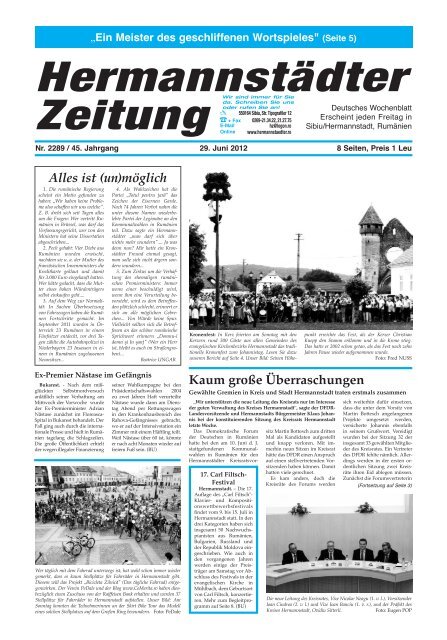 29 Juni 2012 Hermannstadter Zeitung