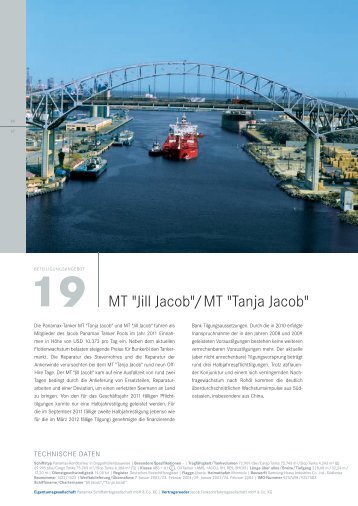 MT "Jill Jacob" - Hansa Hamburg Shipping International GmbH & Co ...