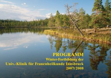 PROGRAMM - Universitätsklinik für FRAUENHEILKUNDE Innsbruck