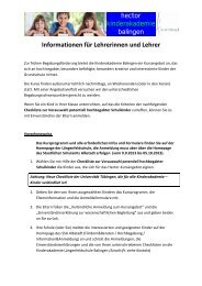 hector kinderakademie balingen Informationen für Lehrerinnen und ...