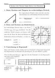 Altes und Neues über Sinus und Kosinus - Mathe macht Spass!