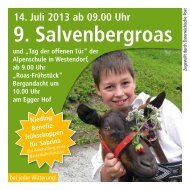 Programm zur Salvenbergroas 2013 - Alpenschule