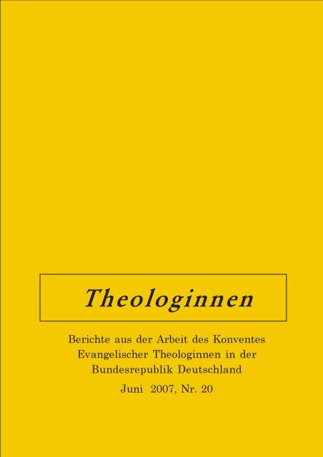 2007 - Konvent Evangelischer Theologinnen