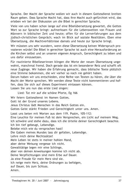 2007 - Konvent Evangelischer Theologinnen