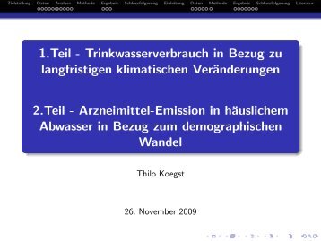 1.Teil - Trinkwasserverbrauch in Bezug zu langfristigen ... - DEMOWAS