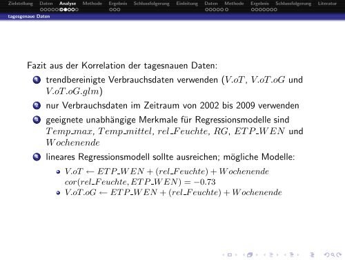 1.Teil - Trinkwasserverbrauch in Bezug zu langfristigen ... - DEMOWAS