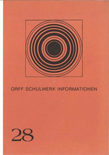 ORFF SCHULWERK INFORMATIONEN - Orff Schulwerk Forum Salzburg