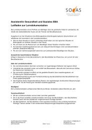 Leitfaden Lerndokumentation AGS EBA - Stiftung OdA Gesundheit