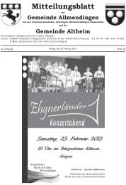 Mitteilungsblatt - Allmendingen