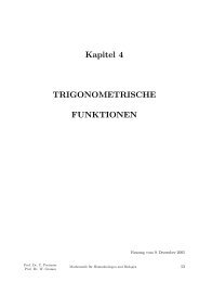 Kapitel 4 TRIGONOMETRISCHE FUNKTIONEN