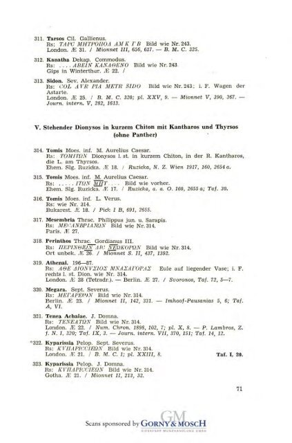 1949 Band I - Bayerische Numismatische Gesellschaft