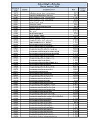 Laboratory Fee Schedule - Maine.gov