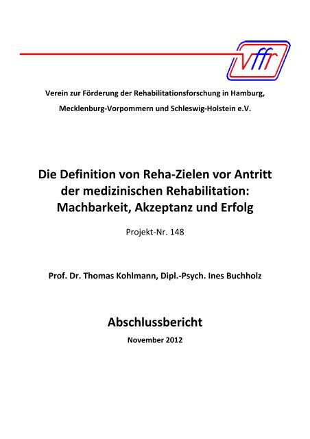 Die Definition Von Reha Zielen Vor Antritt Der Medizinischen