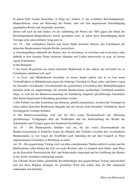 DEUTSCHE BUNDESAKTE VOM 8. JUNI 1815