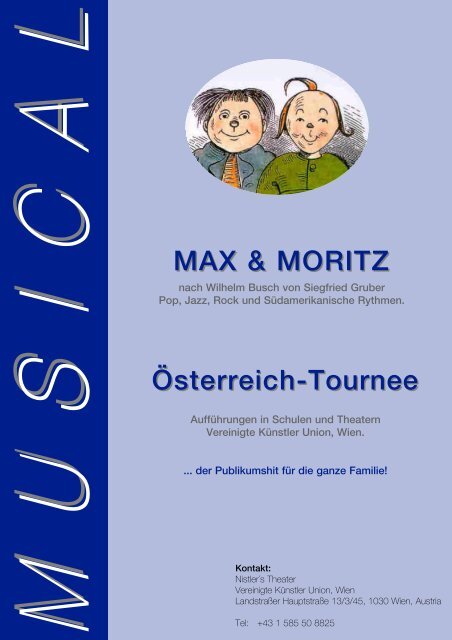 MAX & MORITZ Österreich-Tournee - business support