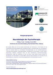 Neurobiologie der Psychotherapie - PMU