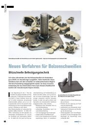 Neues Verfahren für Bolzenschweißen - Metallbau