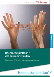 Haemocomplettan® P - CSL Behring Österreich