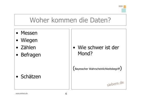 Modul: Stochastik - Siebern