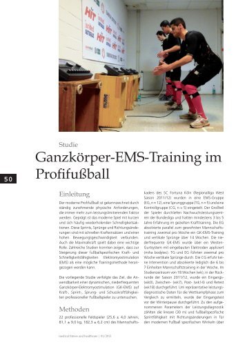 Ganzkörper-EMS-Training im Profifußball