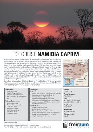 FOTOREISE NAMIBIA CAPRIVI - Freiraum Fotografie