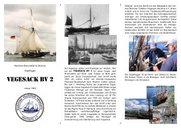 Vegesack BV 2 - Flyer 2008 - Segellogger Vegesack BV2