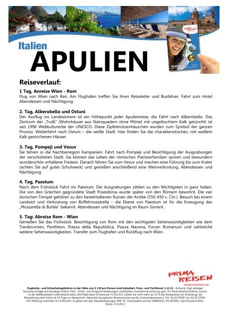 Apulien - PRIMA REISEN GmbH