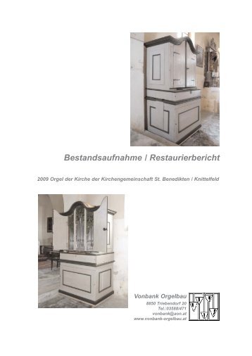 Restaurierbericht pdf. - walter vonbank-orgelbau