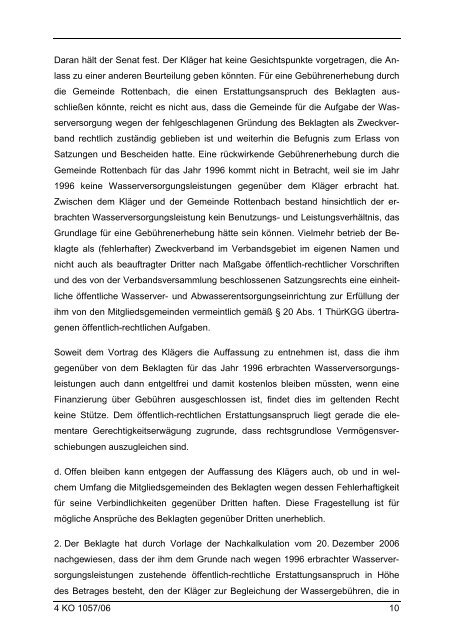 Benutzungsgebührenrecht - Thüringer Oberverwaltungsgericht