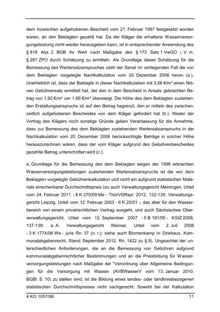 Benutzungsgebührenrecht - Thüringer Oberverwaltungsgericht