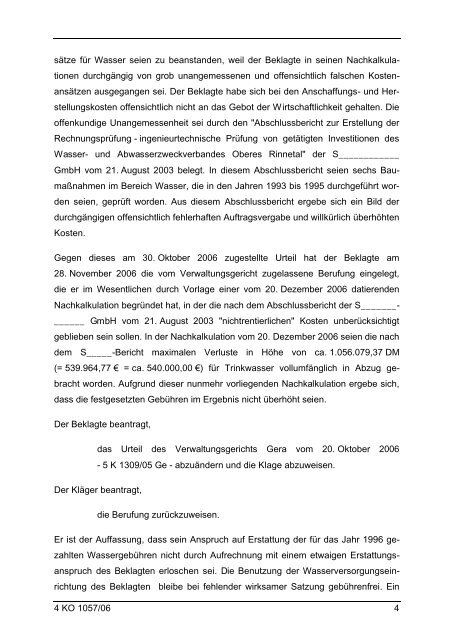 Benutzungsgebührenrecht - Thüringer Oberverwaltungsgericht