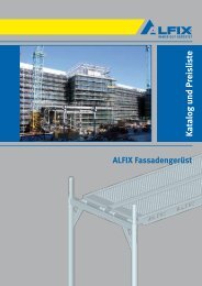 K atalog und Preisliste - Gerüste der Firma Alfix