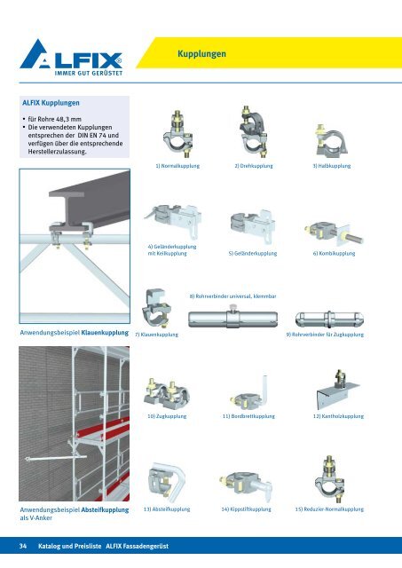 K atalog und Preisliste - Gerüste der Firma Alfix