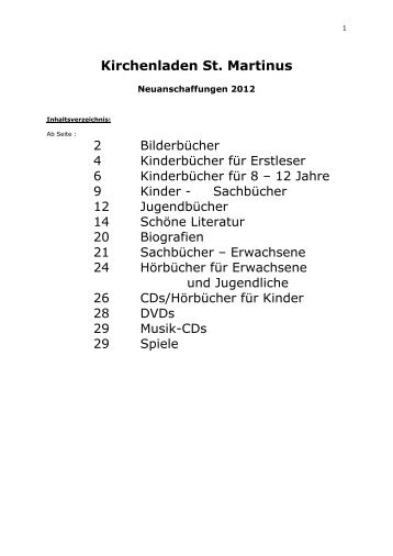 Neuanschaffungen 2012 - Pastoralverbund Olpe-Biggesee