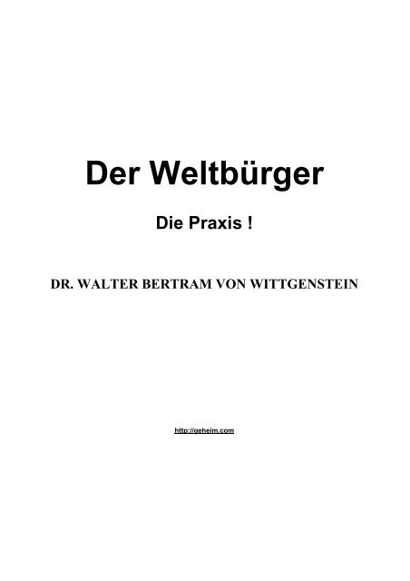 Der Weltburger Die Praxis Emotion Experts