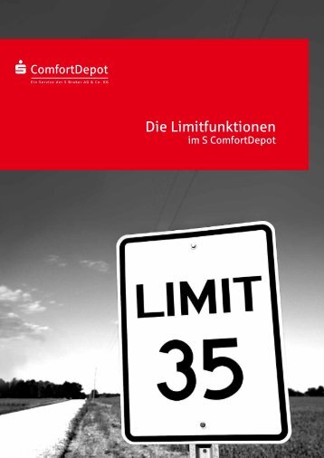Die Limitfunktionen im S-ComfortDepot - Sparkasse Hanau