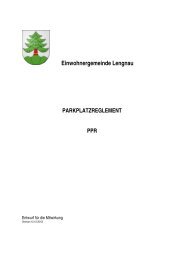 Parkplatzreglement (Entwurf für die Mitwirkung vom 12.12.2012)