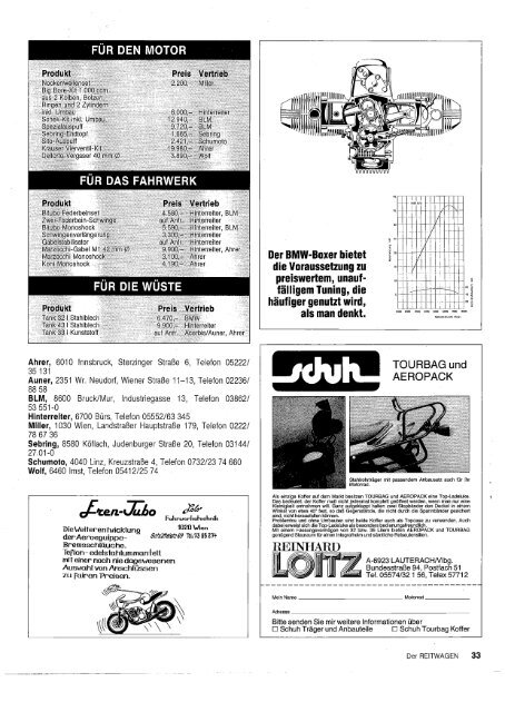 Der Reitwagen Juli 1986