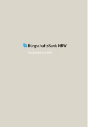 Geschäftsbericht BB-NRW 1999 - Bürgschaftsbank NRW
