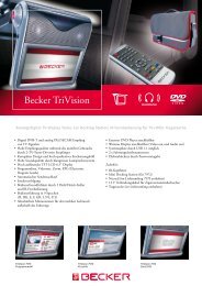 Becker TriVision - Harman/Becker Automotive Systems GmbH