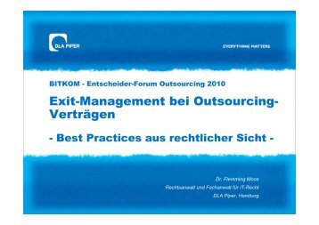 BITKOM - Entscheiderforum Outsourcing