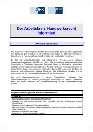 Der Arbeitskreis Handwerksrecht informiert - IHK Trier