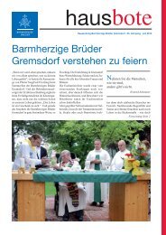 Hausbote aktuell (PDF) - Barmherzige Brüder Gremsdorf