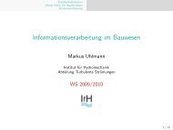 Informationsverarbeitung im Bauwesen - Institut fuer Hydromechanik ...
