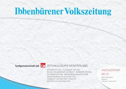 zeitungsgruppe münsterland anzeigentarif nr. 45 - Ibbenbürener ...