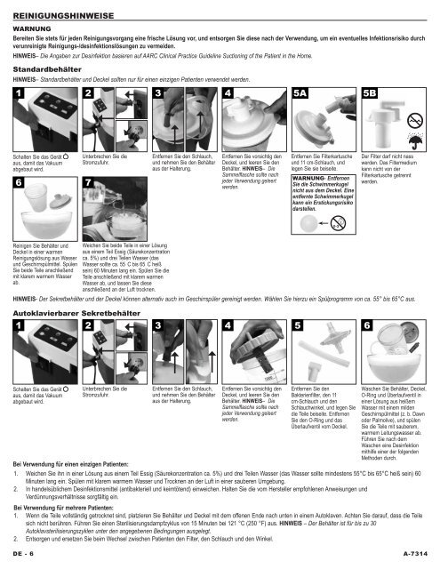 DeVilbiss® Vacu-Aide® QSU Absauggerät Bedienungsanleitung ...