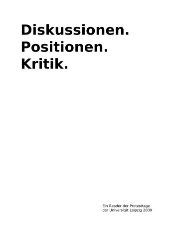 Diskussionen. Positionen. Kritik. - dokumentation-bildungsdiskurs ...